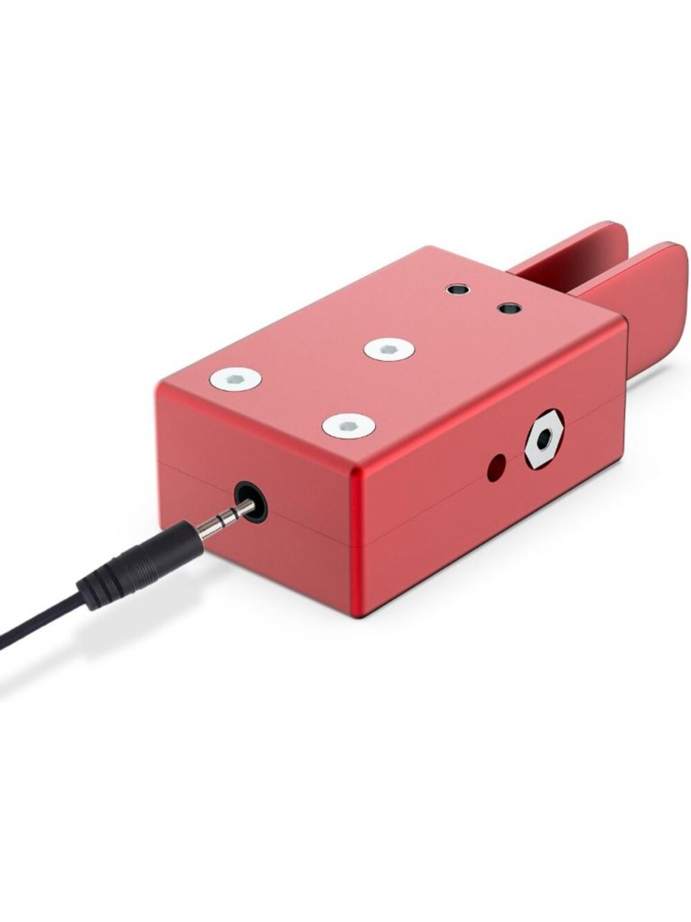 Modern Morse Code Key Tapper - Handheld Double Foot Paddle in Red, Unique Design